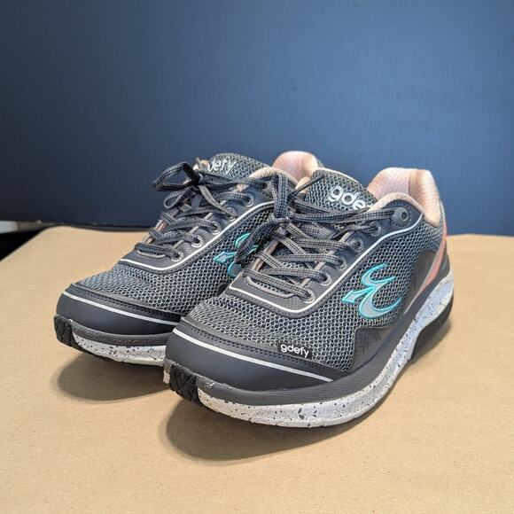 Gravity Defyer Mighty Walk Walking Shoes Gdefy Gray Salmon Pain Relief Sneakers - Picture 4 of 7